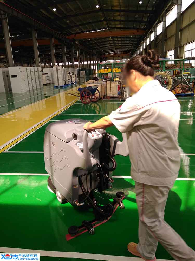 旭潔手推式多功能全自動洗地機，工廠生產(chǎn)倉庫工業(yè)洗地機