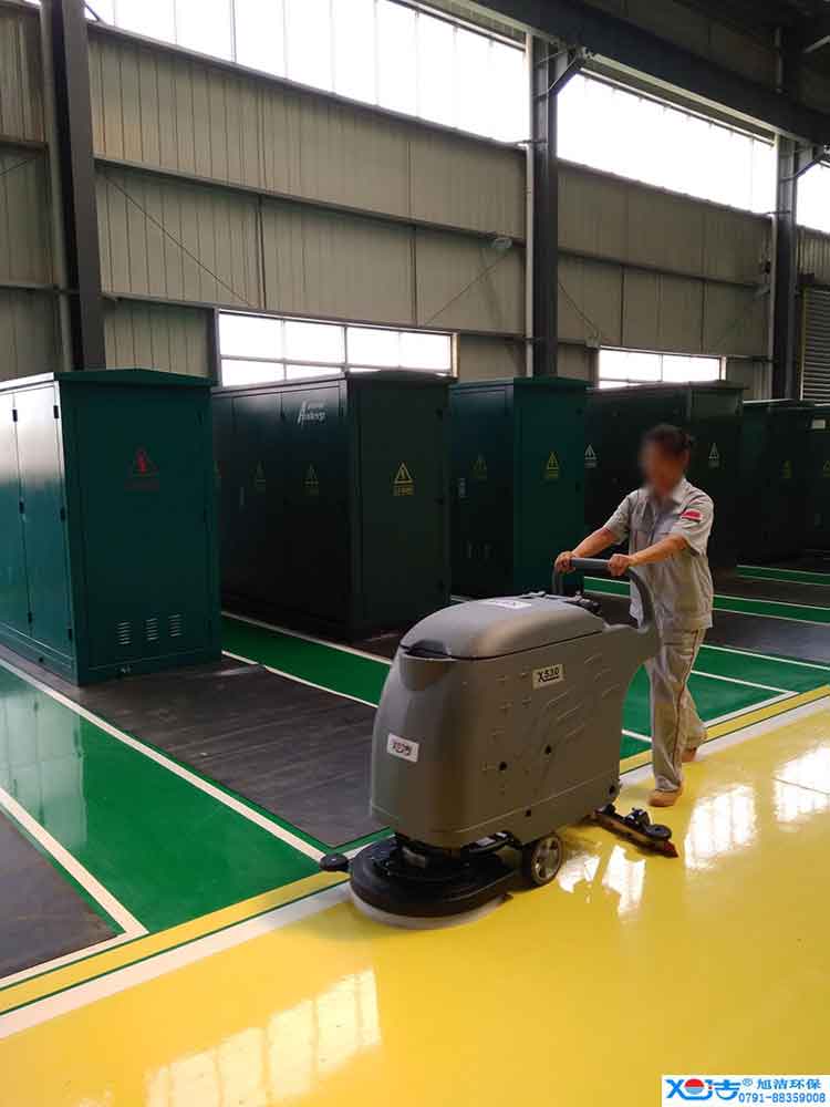 旭潔手推式多功能全自動洗地機，工廠生產(chǎn)倉庫工業(yè)洗地機2