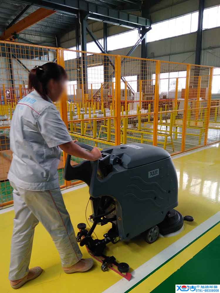 旭潔手推式多功能全自動洗地機，工業(yè)廠房物流洗地機